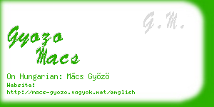 gyozo macs business card