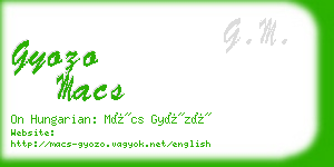 gyozo macs business card